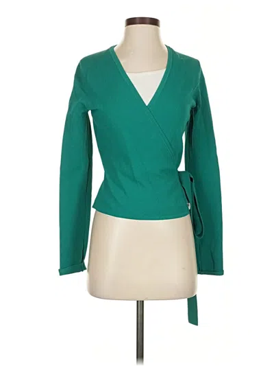 Pre-owned Diane Von Furstenberg Pullover Sweater In Green