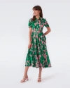 Diane Von Furstenberg Queena Cotton Midi Dress