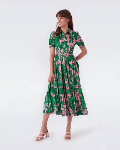 Diane Von Furstenberg Queena Cotton Midi Dress