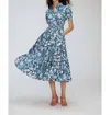 Diane Von Furstenberg Queena Tie Belt Stretch Cotton Midi Dress In Multi