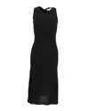 Diane Von Furstenberg Racerback Midi Dress In Black Viscose Blend In Black
