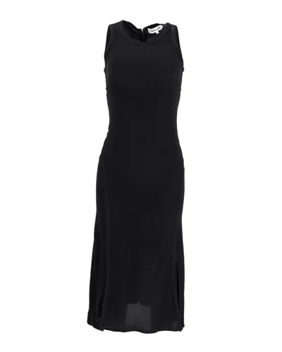 Diane Von Furstenberg Racerback Midi Dress In Black Viscose Blend