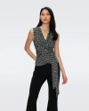 Diane Von Furstenberg Rachael Printed Jersey Top