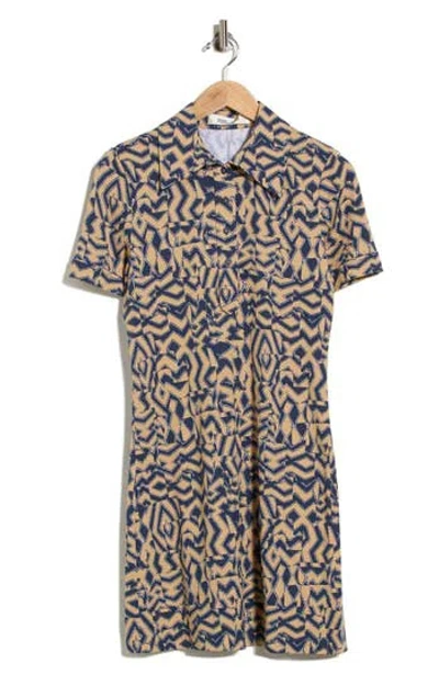 Diane Von Furstenberg Rachel Cotton & Silk Shirtdress In Brown