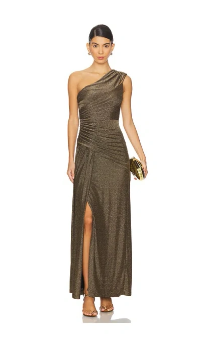 Diane Von Furstenberg Rafael Dress In Metallic Bronze