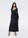 Diane Von Furstenberg Raffi Dress In Metallic Midnight