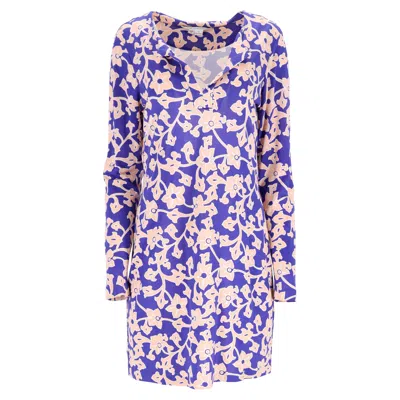 Diane Von Furstenberg Reina Printed Mini Dress In Multicolor Silk