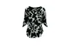 Diane Von Furstenberg Retta Butterfly Print Blouse In Black And White Silk In Black
