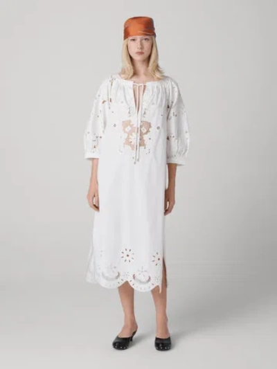 Diane Von Furstenberg Rhodes Cotton Dress In White