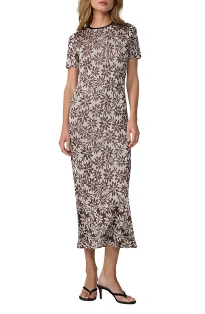 Diane Von Furstenberg Rhona Floral Midi Dress In Gray
