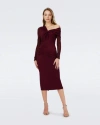 Diane Von Furstenberg Rich Twisted Stretch-jersey And Mesh Midi Dress