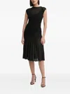 Diane Von Furstenberg Rick Pleated Midi Dress In Black