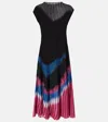 Diane Von Furstenberg Rick Sleeveless Pleated Midi Dress In Floating Block