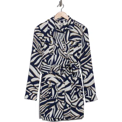 Diane Von Furstenberg Riley Long Sleeve Minidress In Multi
