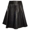 Diane Von Furstenberg Riley Skirt In Black Leather In Black