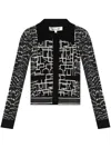 Diane Von Furstenberg Riva Knitted Jacquard Cardigan In Black