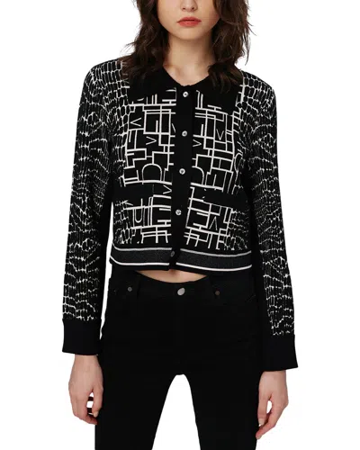 Diane Von Furstenberg Riva Wool-blend Cardigan In Black
