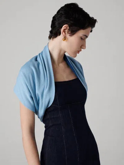 Diane Von Furstenberg Rivers Shrug In Blue