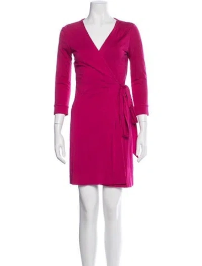 Pre-owned Diane Von Furstenberg Robe In Purple