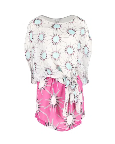 Diane Von Furstenberg Robyn Printed Layered Dress In Multicolor Silk