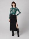 Diane Von Furstenberg Roma Cardigan In Giant Jungle Cat Printed
