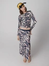 Diane Von Furstenberg Roma Cardigan In Palace Tiger Printed