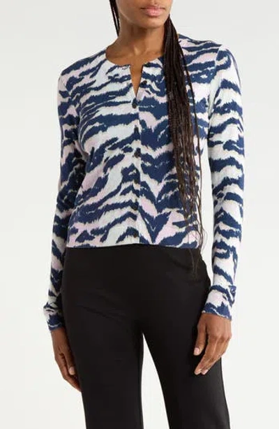 Diane Von Furstenberg Roma Cotton And Silk Cardigan In Red