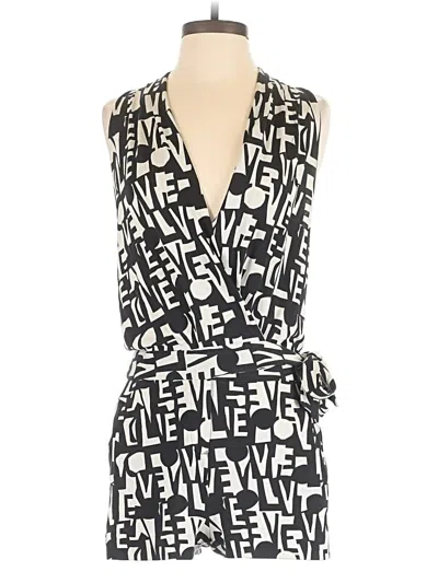 Pre-owned Diane Von Furstenberg Romper In Black