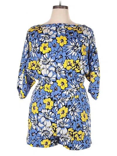 Pre-owned Diane Von Furstenberg Romper In Blue