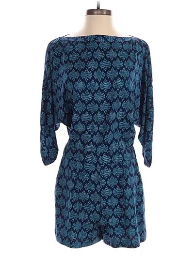 Pre-owned Diane Von Furstenberg Romper In Blue