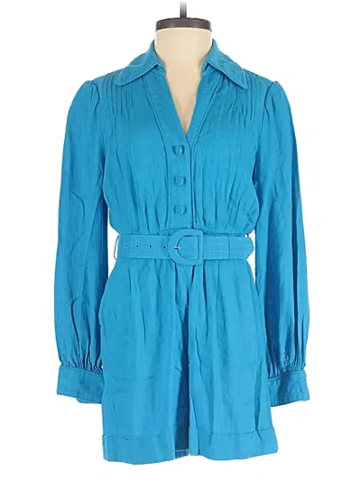 Pre-owned Diane Von Furstenberg Romper In Teal