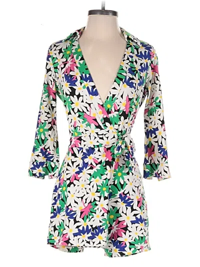 Pre-owned Diane Von Furstenberg Romper In White