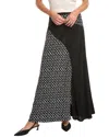 Diane Von Furstenberg Ronan Paneled Printed Crepe Maxi Skirt In Black