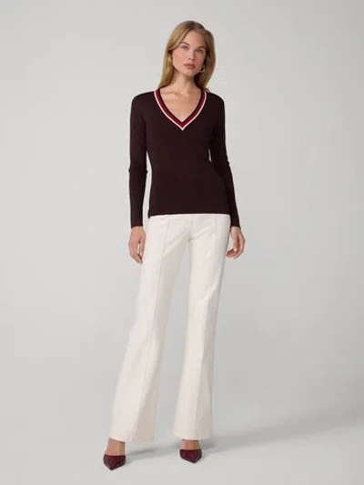 Diane Von Furstenberg Rory Sweater In Brown Red