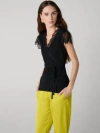 Diane Von Furstenberg Rosa Top In Black
