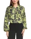 Diane Von Furstenberg Rouba Top In Green