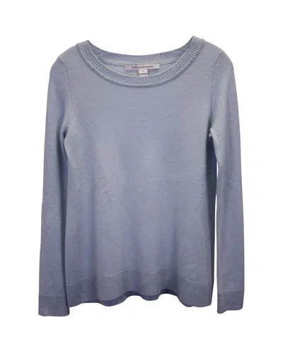 Diane Von Furstenberg Round-neck Sweater In Light Blue Cashmere