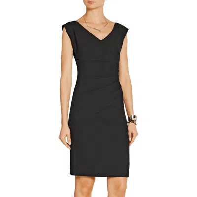 Diane Von Furstenberg Ruched Stretch-crepe Dress In Black