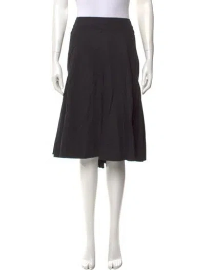 Pre-owned Diane Von Furstenberg Ruffle Embellishment Knee-length Skirt In Black
