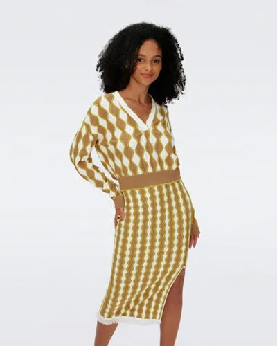 Diane Von Furstenberg Sahana Top In Light Brown