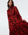 Diane Von Furstenberg Sai Tiered Hand-print Jacquard Midi Dress