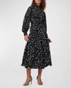 Diane Von Furstenberg Sai Tiered Polka-dot Midi Dress In Spot Light