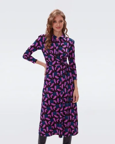 Diane Von Furstenberg Sana Dress In Pink/blue