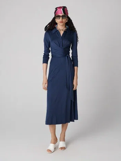 Diane Von Furstenberg Sana Dress In Classic Navy