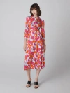 Diane Von Furstenberg Sana Dress In Tiny Island Camo Pink