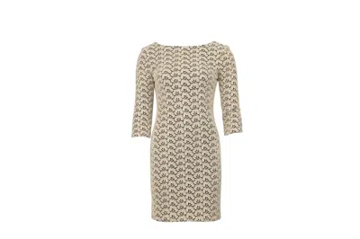 Diane Von Furstenberg Sarita Acorn Lace Dress In Brown Cotton