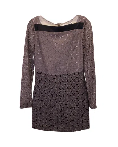 Diane Von Furstenberg Sarita Lace Mini Dress In Pastel Purple Polyester