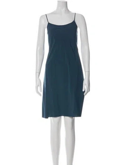 Pre-owned Diane Von Furstenberg Scoop Neck Knee-length Dress In Blue