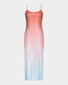 DIANE VON FURSTENBERG SCOOP-NECK OMBRE SEQUIN MIDI DRESS