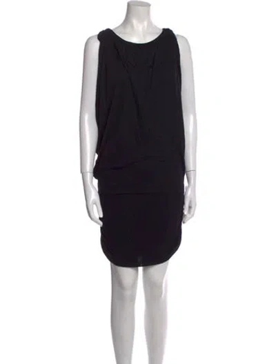 Pre-owned Diane Von Furstenberg Scoop Neck Sleeveless Tunic In Black